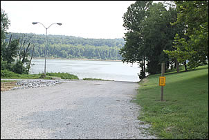 boat ramp at mile 664.5 on the Ohio River