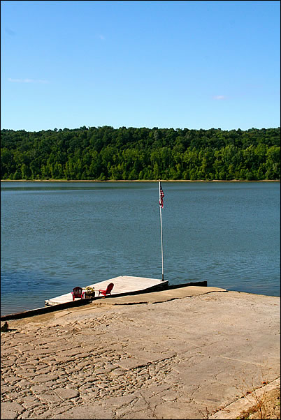 boat ramp on the Ohio River