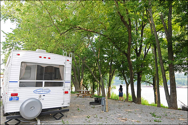 RV campsites overlooking the Ohio River