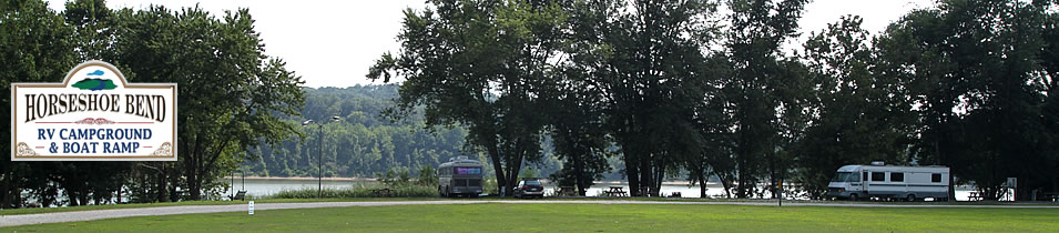 Horseshoe Bend RV Campground & Boat Ramp on the Ohio River at Leavenworth, Indiana
